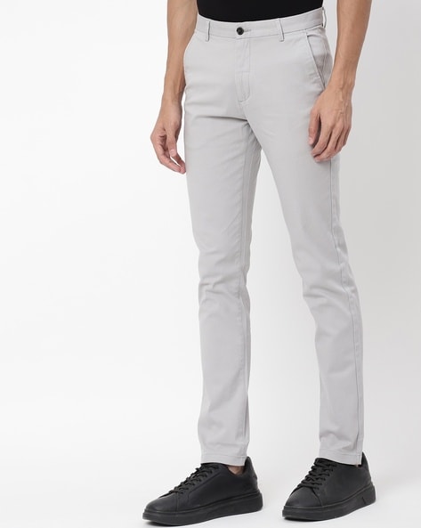 Limehaus  Mens Light Grey Skinny Fit Trousers  Suit Direct