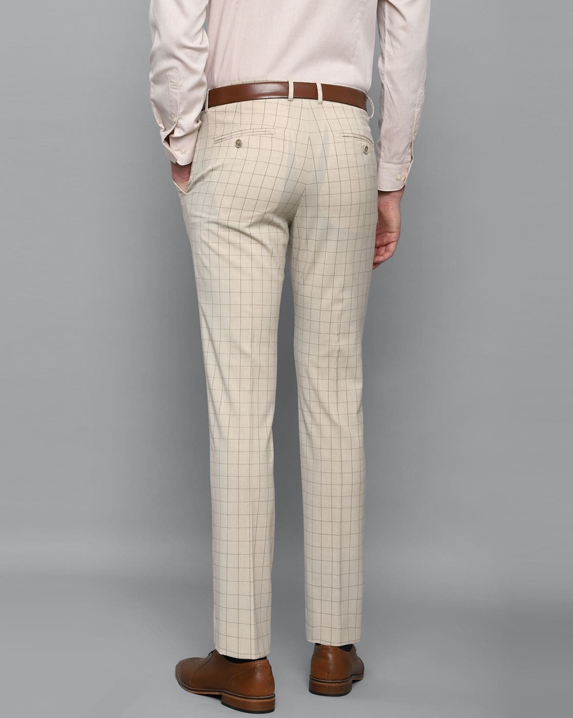 Buy Louis Philippe Beige Trousers at