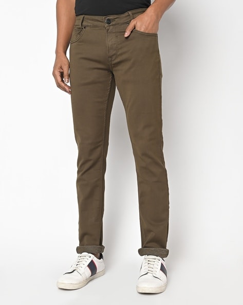Buy online Brown Solid Flat Front Casual Trouser from Bottom Wear for Men  by Mufti for 1399 at 61 off  2023 Limeroadcom