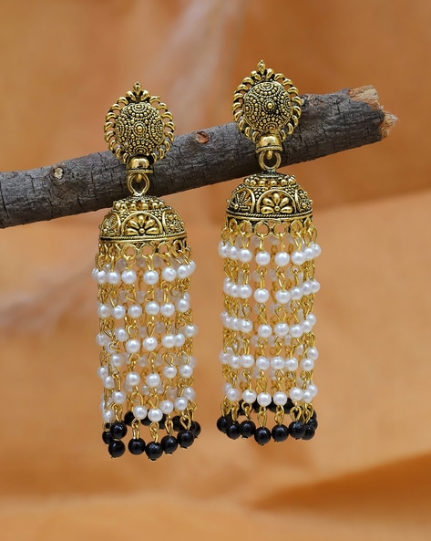 Buy GoldToned  White Earrings for Women by I Jewels Online  Ajiocom
