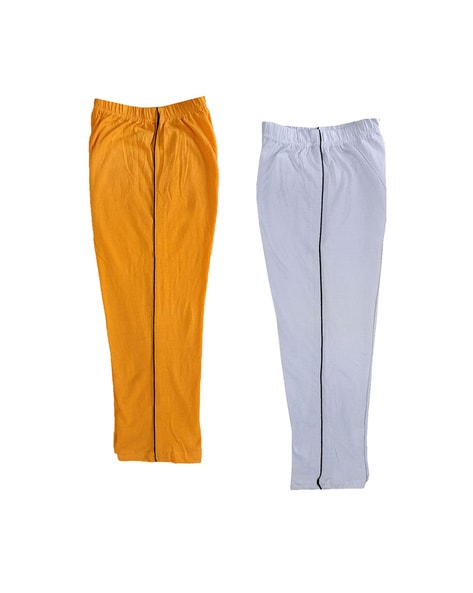 Buy White Trousers & Pants for Girls by INDIWEAVES Online