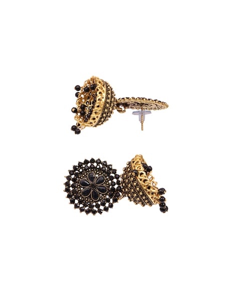 Buy Online Impressive Black and Gold Colour Bunch of Circles Design Earring  for Girls and Women – One Stop Fashion