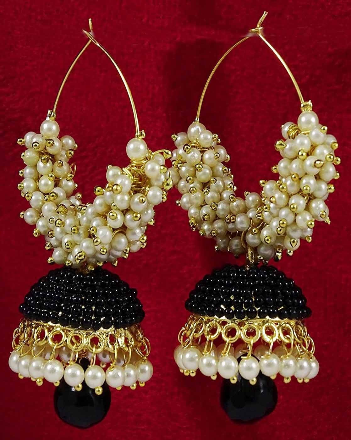 Maharashtrian Gold finish moti jhumkas !!! Gorgeous pearl jhumka earrings  exclusively from @aakanksha_jewellery #aakankshajewellery… | Instagram