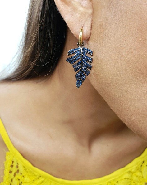 Blue jewel deals earrings