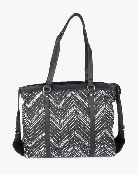 Buy Black Woven Jacquard Bag by NR BY NIDHI RATHI Online at Aza Fashions.