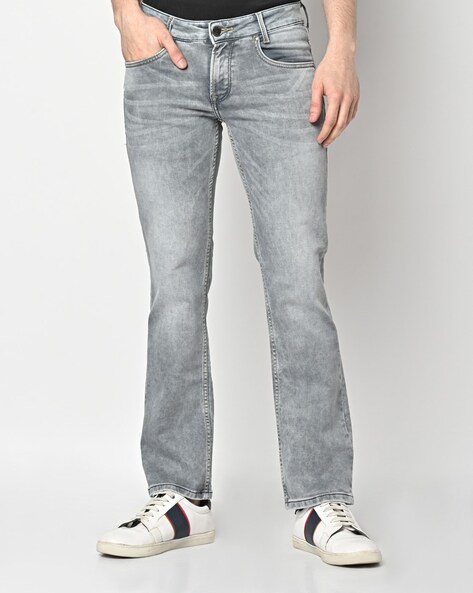 Slim Fit Denim Jeans in Grey Wash ARNE