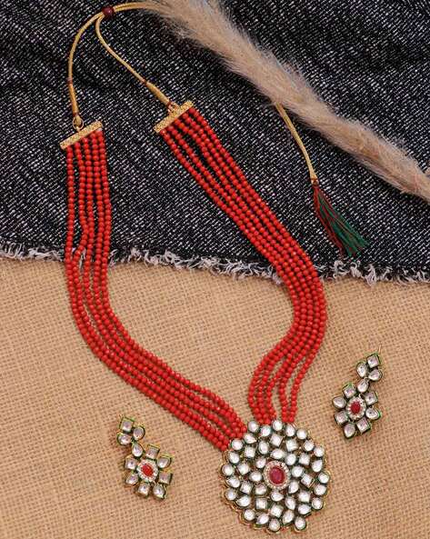 Buy Gold-Toned & Red FashionJewellerySets for Women by Crunchy Fashion  Online