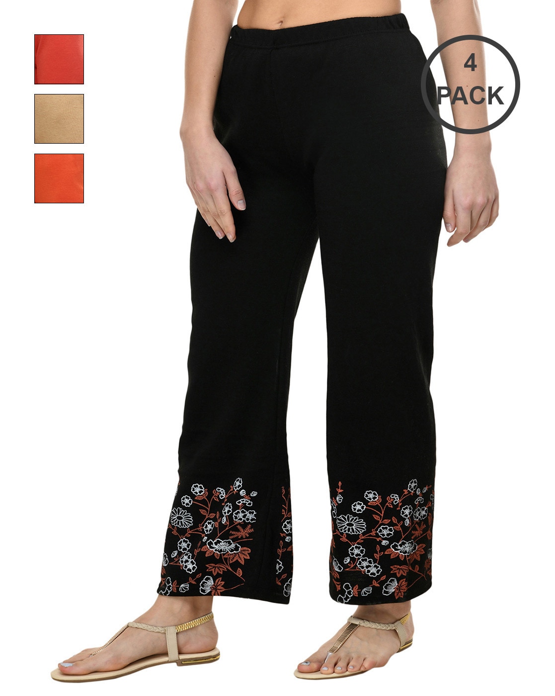 Buy Multicoloured Trousers & Pants for Women by INDIWEAVES Online