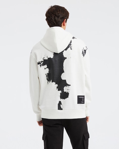 Off white cheap paint splatter hoodie