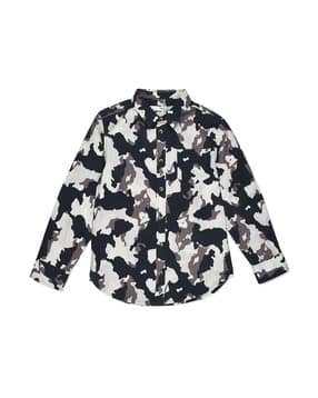 marks & spencer Pure Cotton Camouflage Spread-Collar Shirt-picture-11