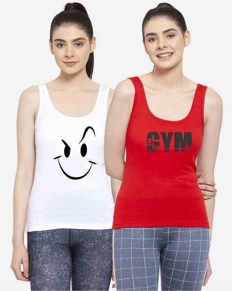 Buy Red & White Tops for Women by FRISKERS Online