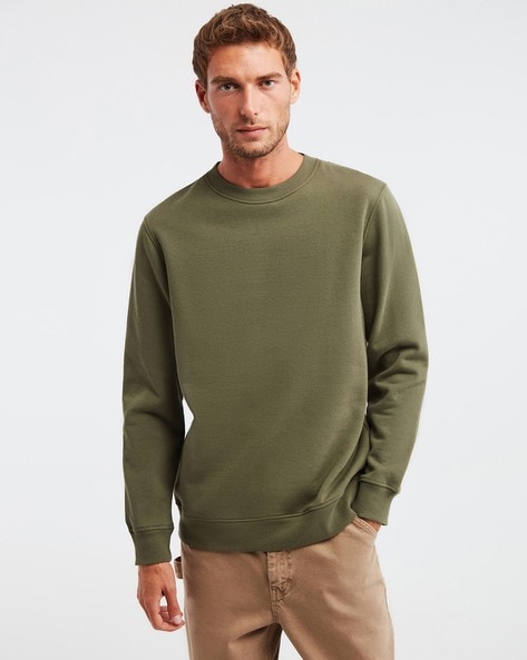 Mens khaki sales sweatshirt