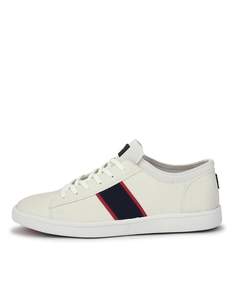 Buy LOUIS PHILIPPE White Polyethylene Lace Up Mens Sneakers | Shoppers Stop