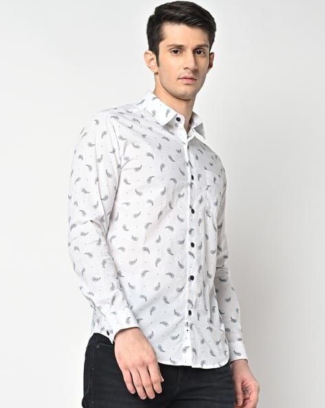 mufti white hooded shirt