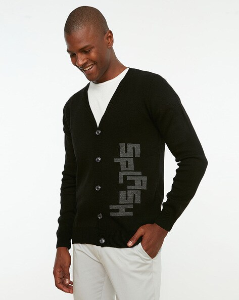 Buy Black Sweaters Cardigans for Men by TRENDYOL Online Ajio