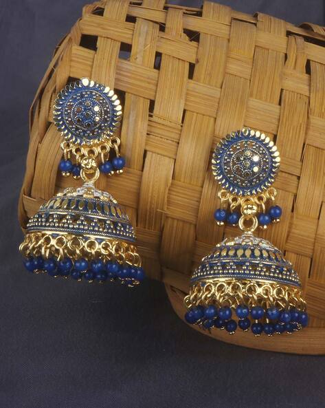 Share more than 205 blue earrings jhumka latest