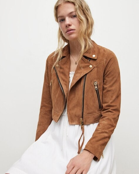 Coloured on sale suede jacket