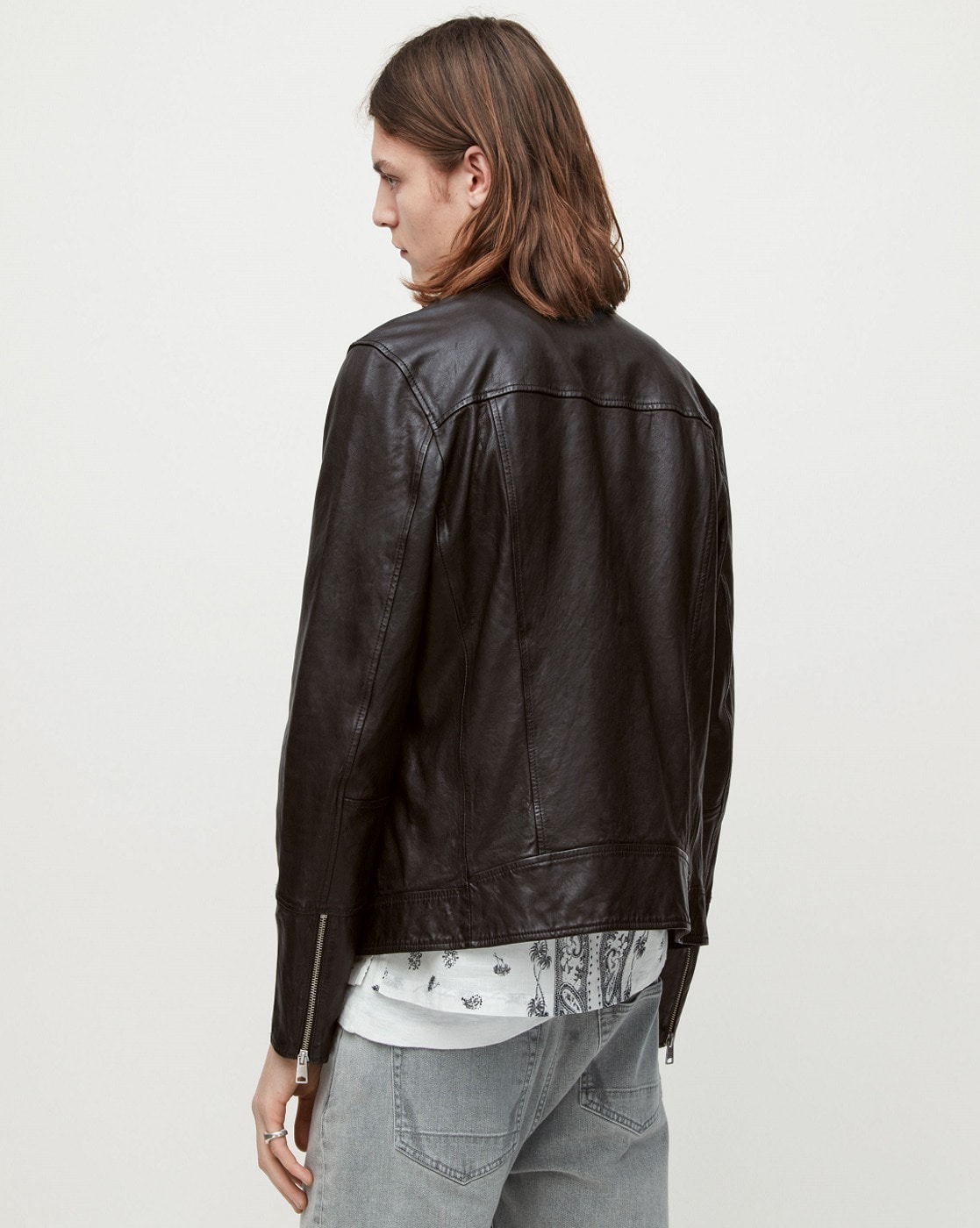 All saints 2024 bleeker leather jacket