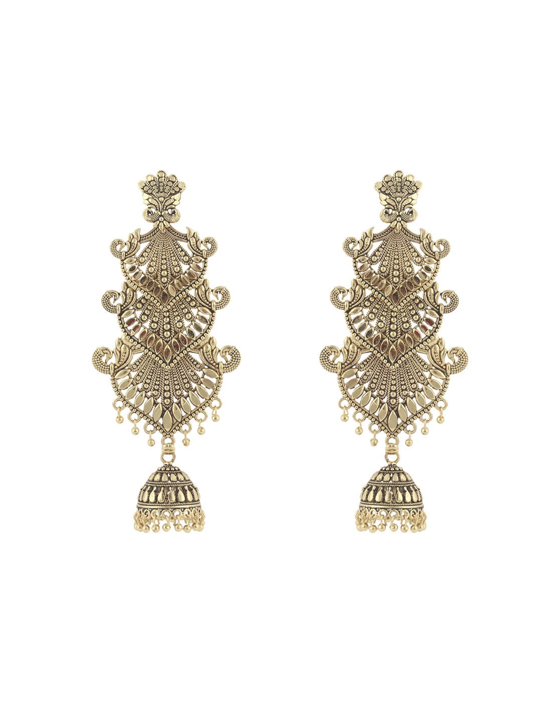 Enchanting 22 KT Gold Drop Earrings