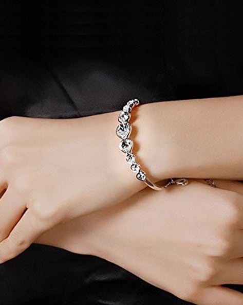 Buy SilverToned Bracelets  Bangles for Women by Crunchy Fashion Online   Ajiocom