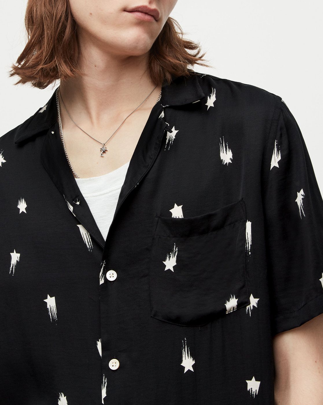 AllSaints 'starburn' Shirt in Black for Men