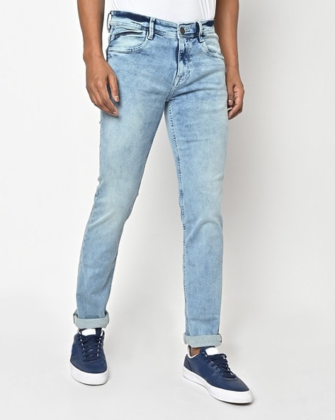 Mufti Heavily-Washed Relaxed Fit Jeans