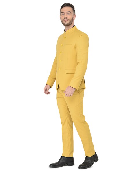 Buy Mustard Yellow Three-piece Suit for Men Tailored Fit, the Rising Sun  Store, Vardo Online in India - Etsy
