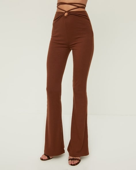 Buy Brown Trousers & Pants for Women by TRENDYOL Online