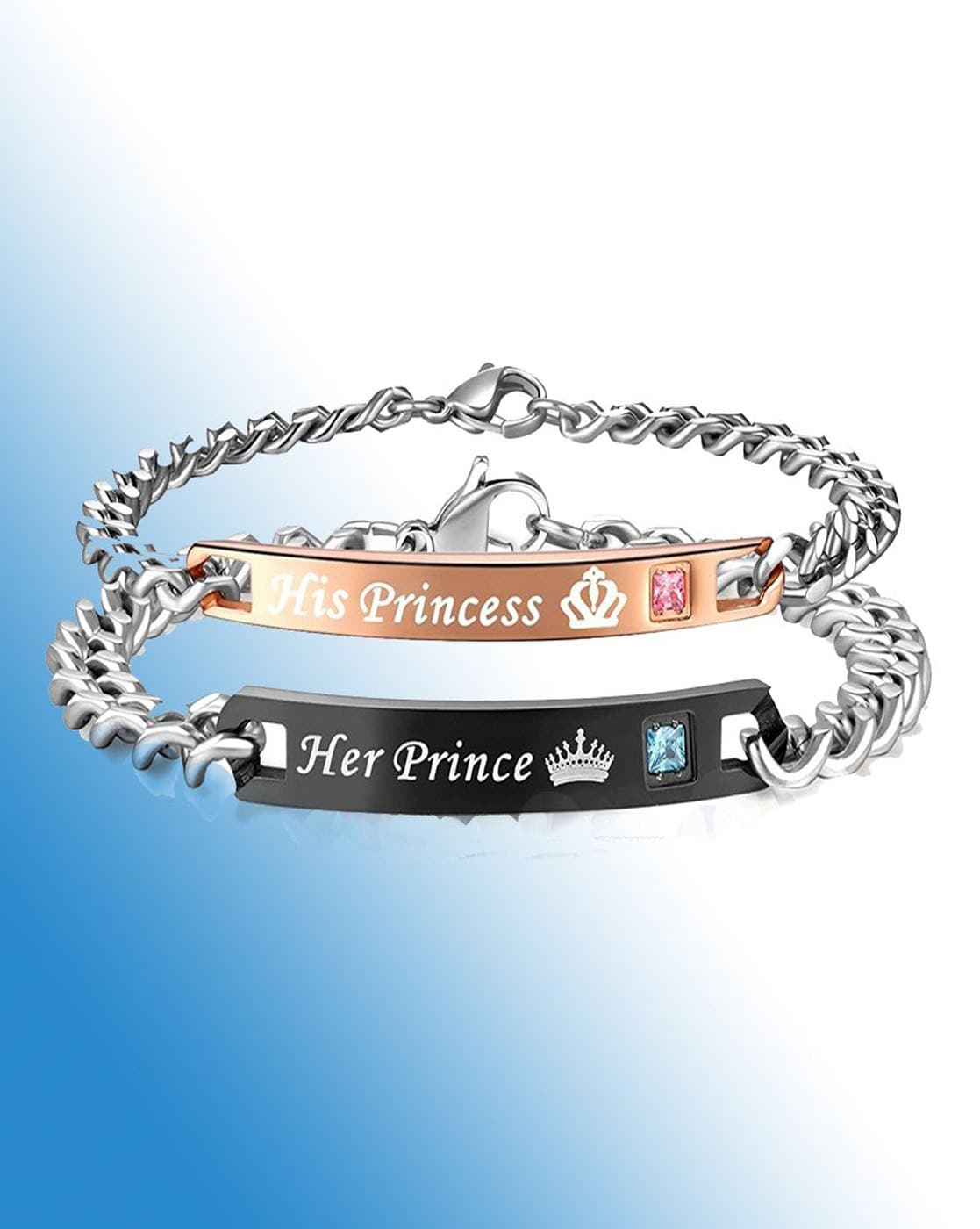 His and Hers Bracelets for Couples COLORFEY Couple  Ubuy India