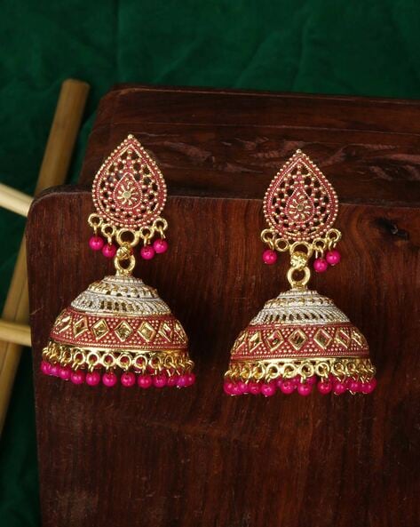 Buy Indoline Gold Plated Fancy Party Wear Earring For girls & Women Alloy  Jhumki Earring Online at desertcartINDIA