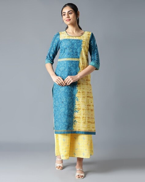 Aurelia Printed Cotton Straight Kurta