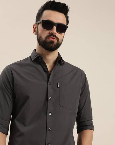 Cotton Shirt with Patch Pocket