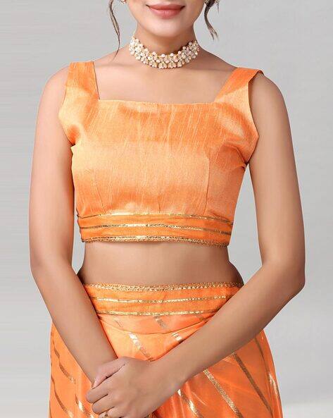 Buy Orange Sarees for Women by Siril Online | Ajio.com