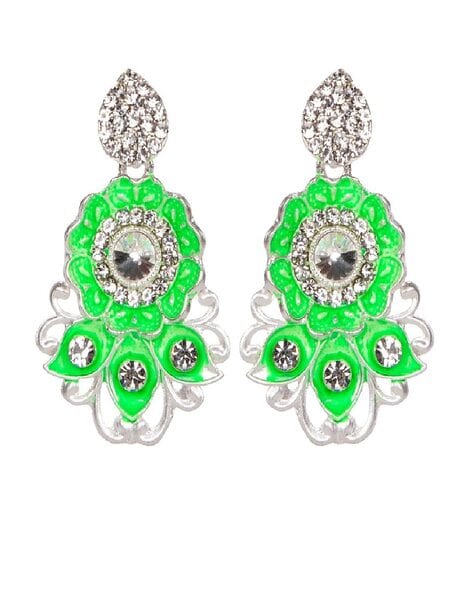 Fluorescent green deals earrings