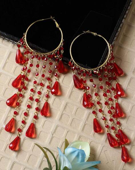 Buy Red Earrings for Women by Anikas Creation Online  Ajiocom