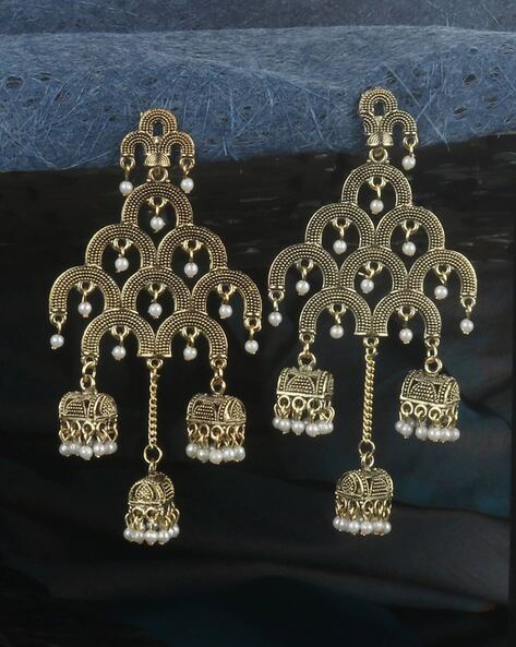 Buy Antique Earrings for Bridal Online India - Rebaari
