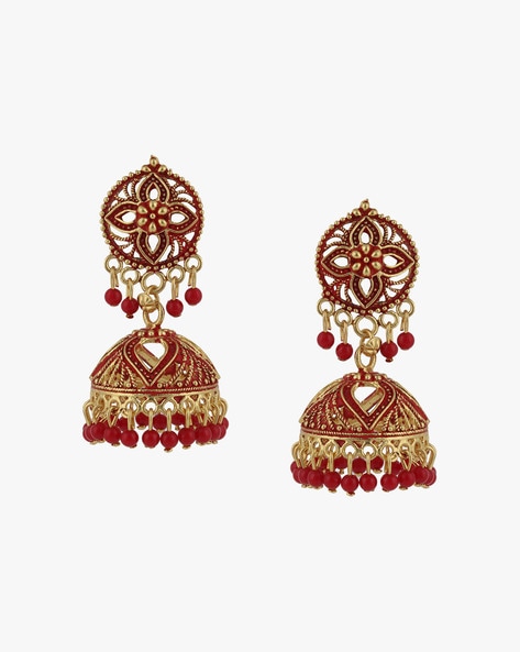 Women's Alloy Jhumka Earrings in GoldDefault Title | Gold earrings for  women, Jhumka earrings, Online earrings