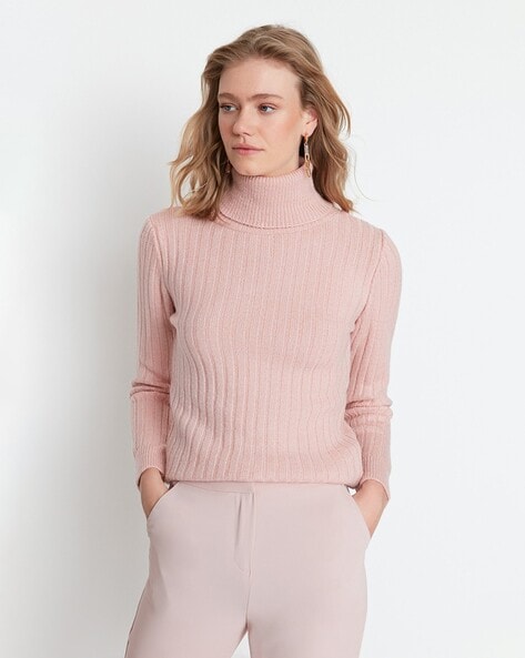 Dusty pink turtleneck best sale