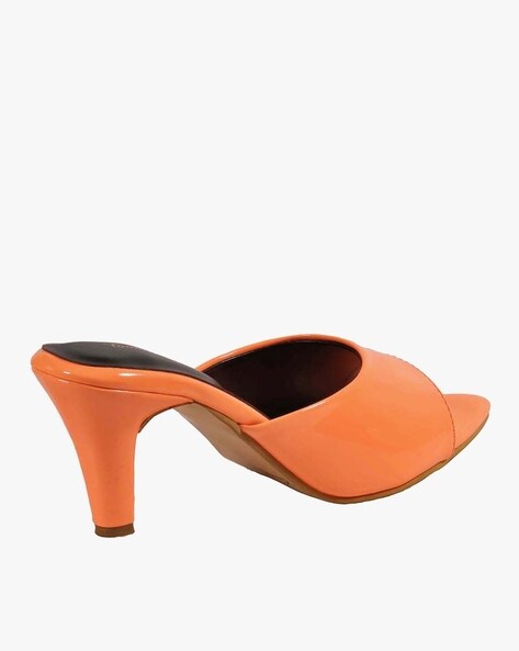 Orange open toe heels new arrivals