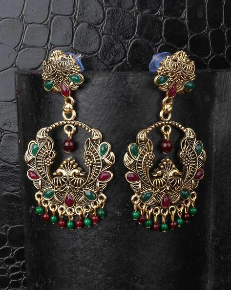 Mariam Traditional Antique Gold Plated Earrings – KaurzCrown.com