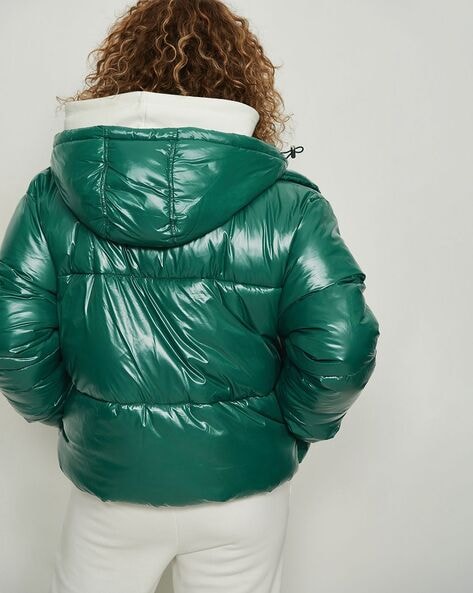 quilted shiny coat