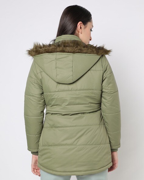 green longline jacket