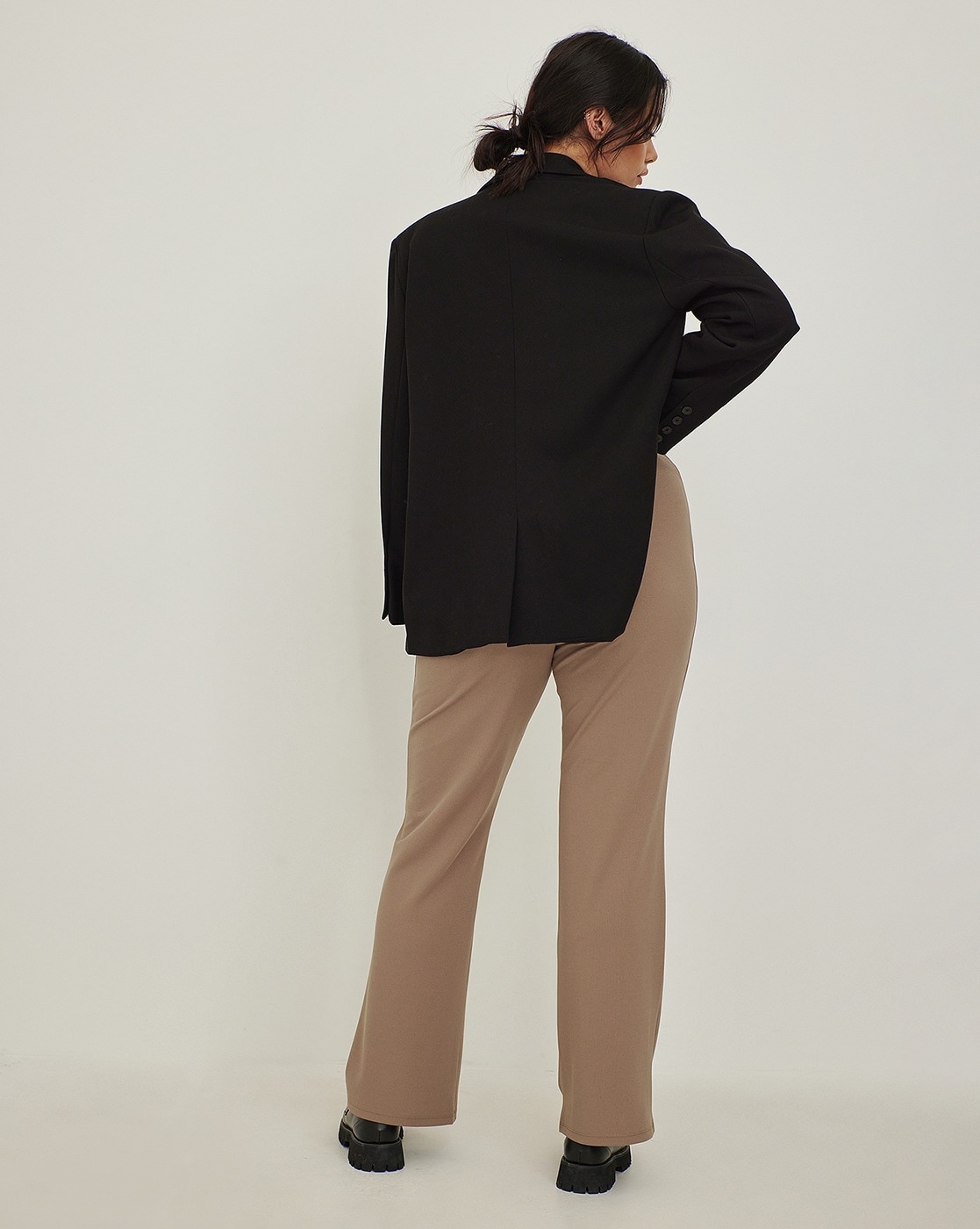 Linen Suit Trousers Brown | NA-KD