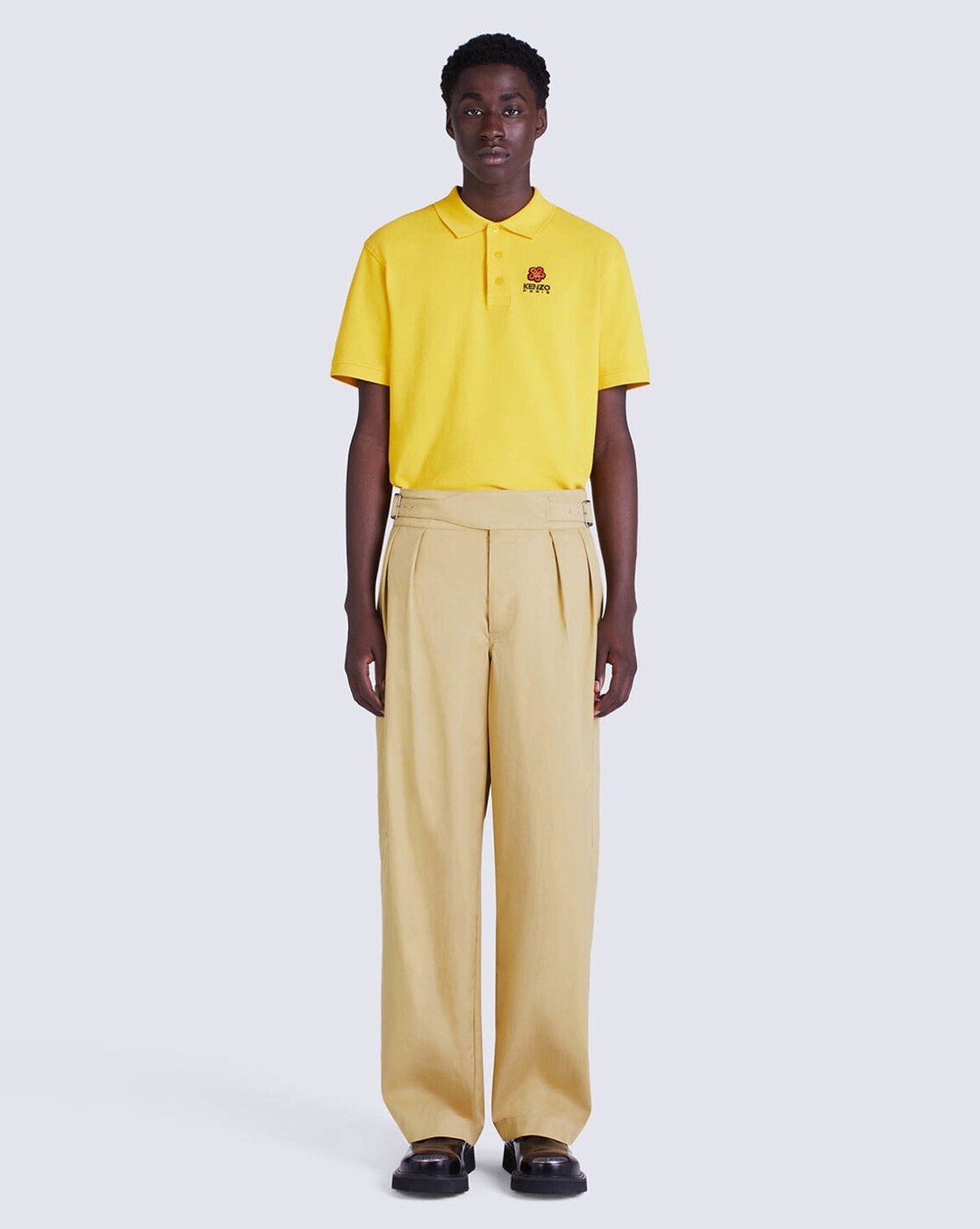 Golden yellow outlet polo shirt