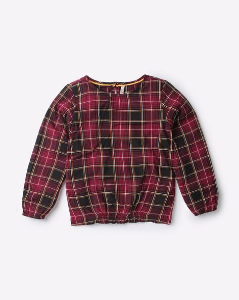 Lee Cooper Checked Round-Neck Top