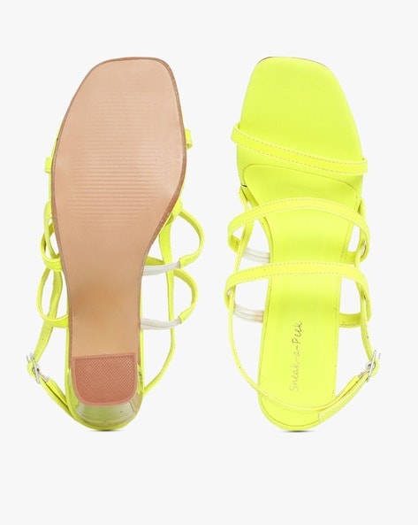 Aria Neon Yellow Sandal - US 5 EURO 35-36 | Yellow sandals, Neon yellow, Neon  flats