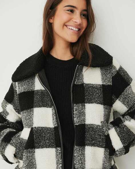 Checkered hotsell teddy jacket