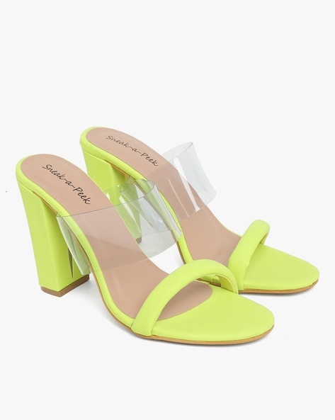 Sexy Neon Yellow Heels - Lace Heels - Ankle Strap Heels - $35.00 - Lulus