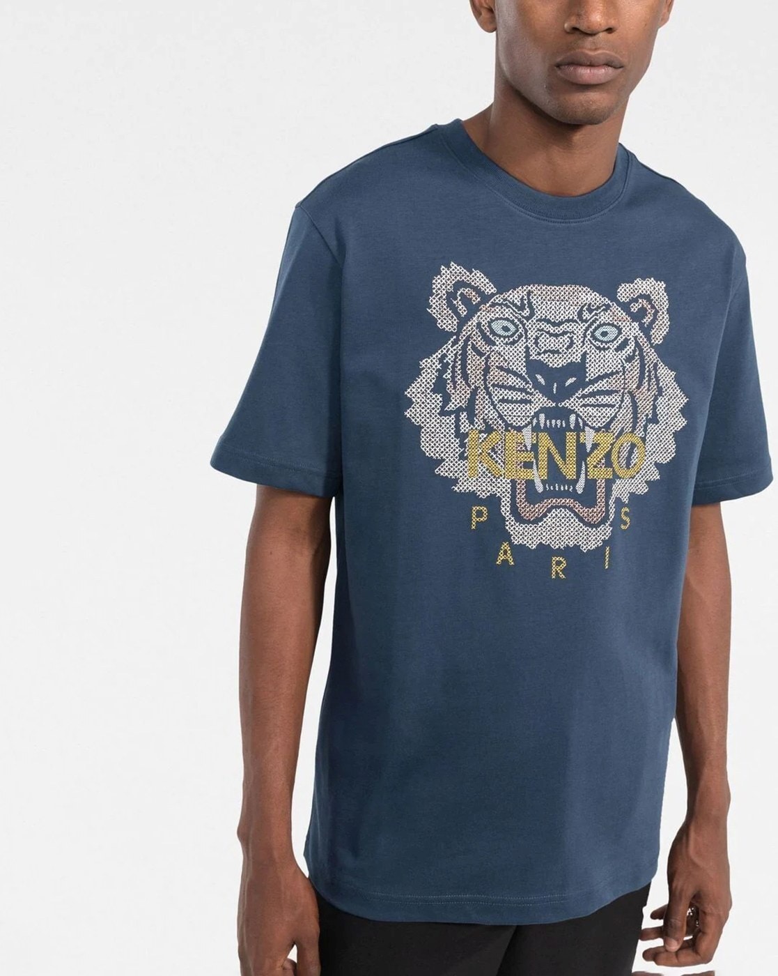 kenzo tiger embroidered t shirt