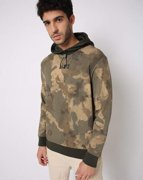 Armani camo hot sale hoodie